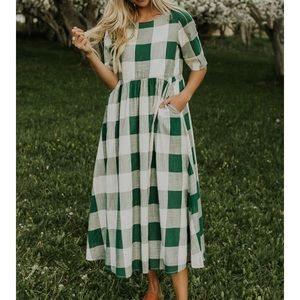 ROOLEE Maddie Buffalo Plaid Maxi Dress